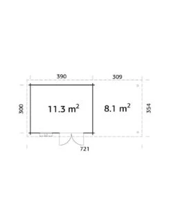 Abri De Jardin Elsa 11.7 M² + Auvent 8.1 M En Bois Massif 28 Mm -Biohors Boutique abri de jardin elsa 117 m auvent 81 m en bois massif 28 mm 3