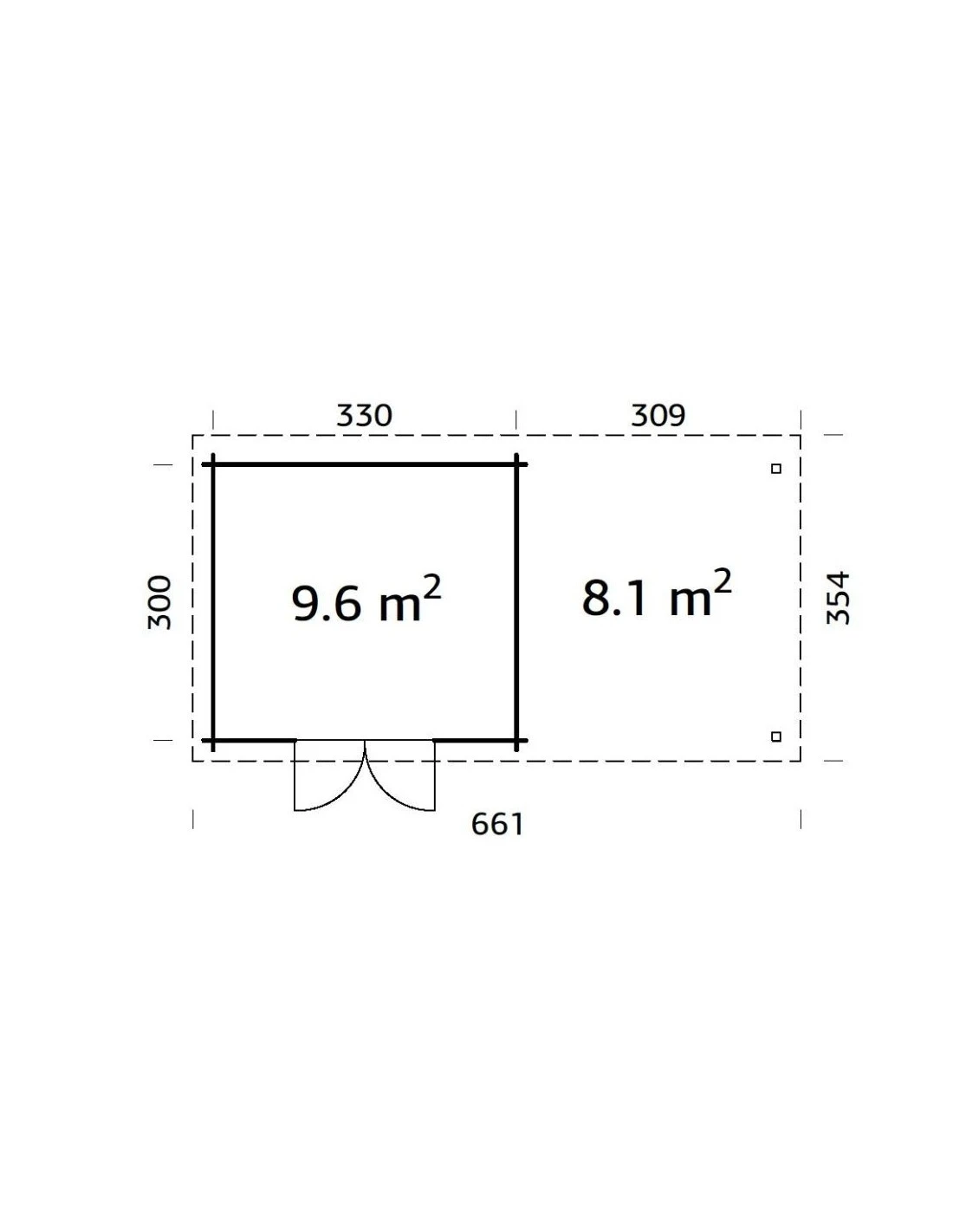 Abri De Jardin Elsa 9.9 M² + Avancée De 3.1 En Bois Massif 28 Mm 6 Abri De Jardin Elsa 9.9 M² + Avancée De 3.1 En Bois Massif 28 Mm – Image 4