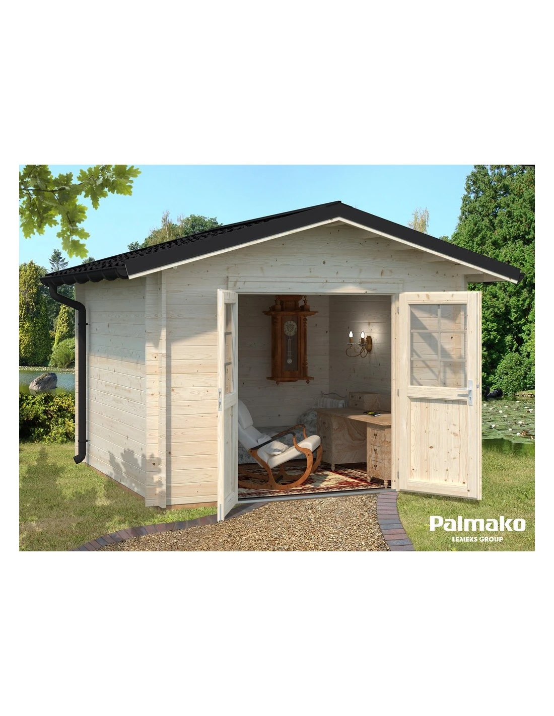 Abri De Jardin Tina 7.8 M² En Bois Massif 34 Mm 4 Abri De Jardin Tina 7.8 M² En Bois Massif 34 Mm – Image 2