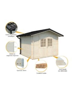 Abri De Jardin Tina 7.8 M² En Bois Massif 34 Mm 17 Abri De Jardin Tina 7.8 M² En Bois Massif 34 Mm -Biohors Boutique abri de jardin tina 78 m en bois massif 34 mm 2