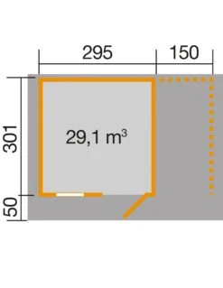 Abri De Jardin WEKA 170A+appentis De 13.4 M² En Bois Massif 28 Mm -Biohors Boutique abri de jardin weka 170aappentis de 134 m en bois massif 28 mm 2