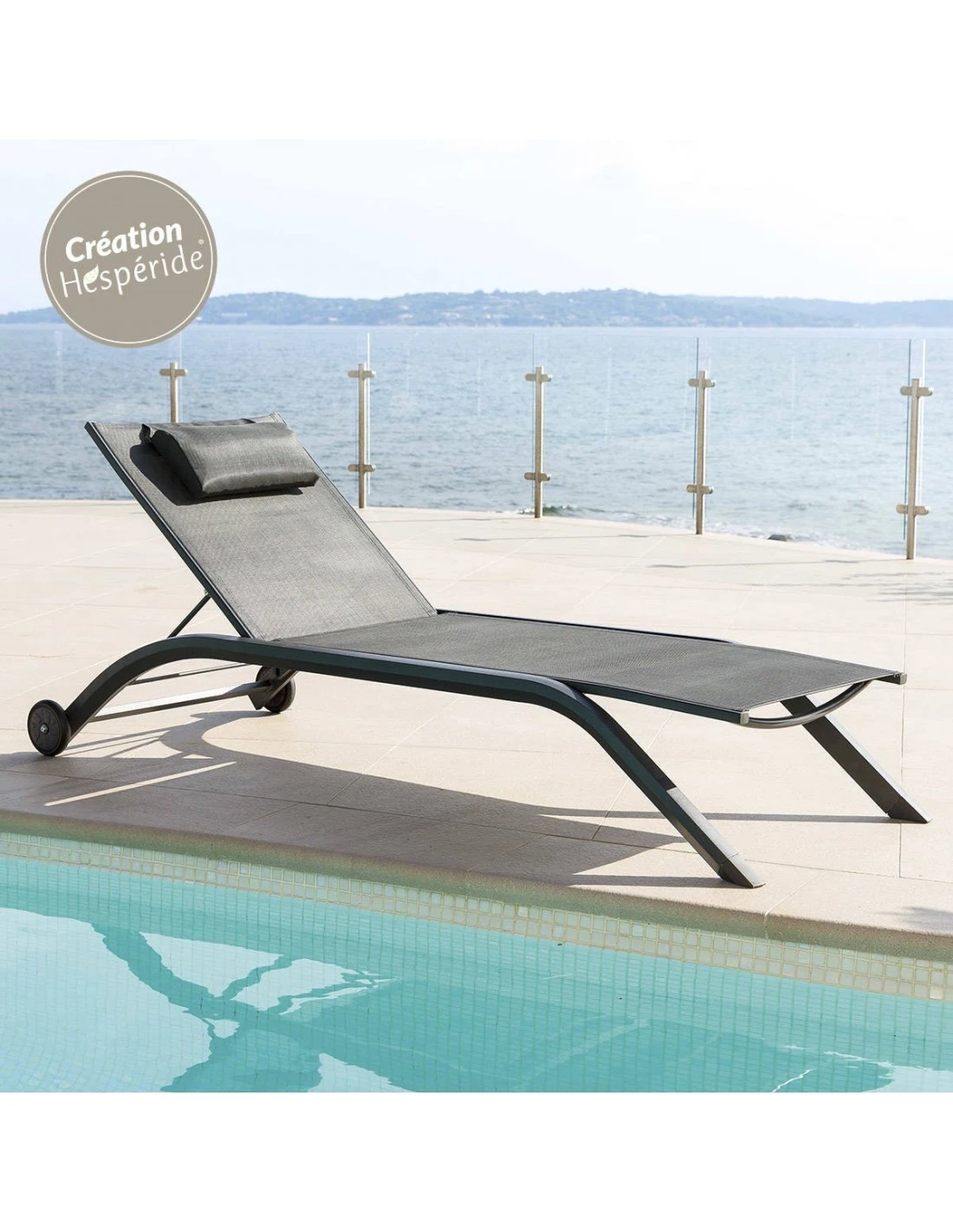 Appui-tête Pour Transat Milenio - 40 X 22 X 6 Cm - Vert Céladon 4 Appui-tête Pour Transat Milenio - 40 X 22 X 6 Cm - Vert Céladon – Image 2