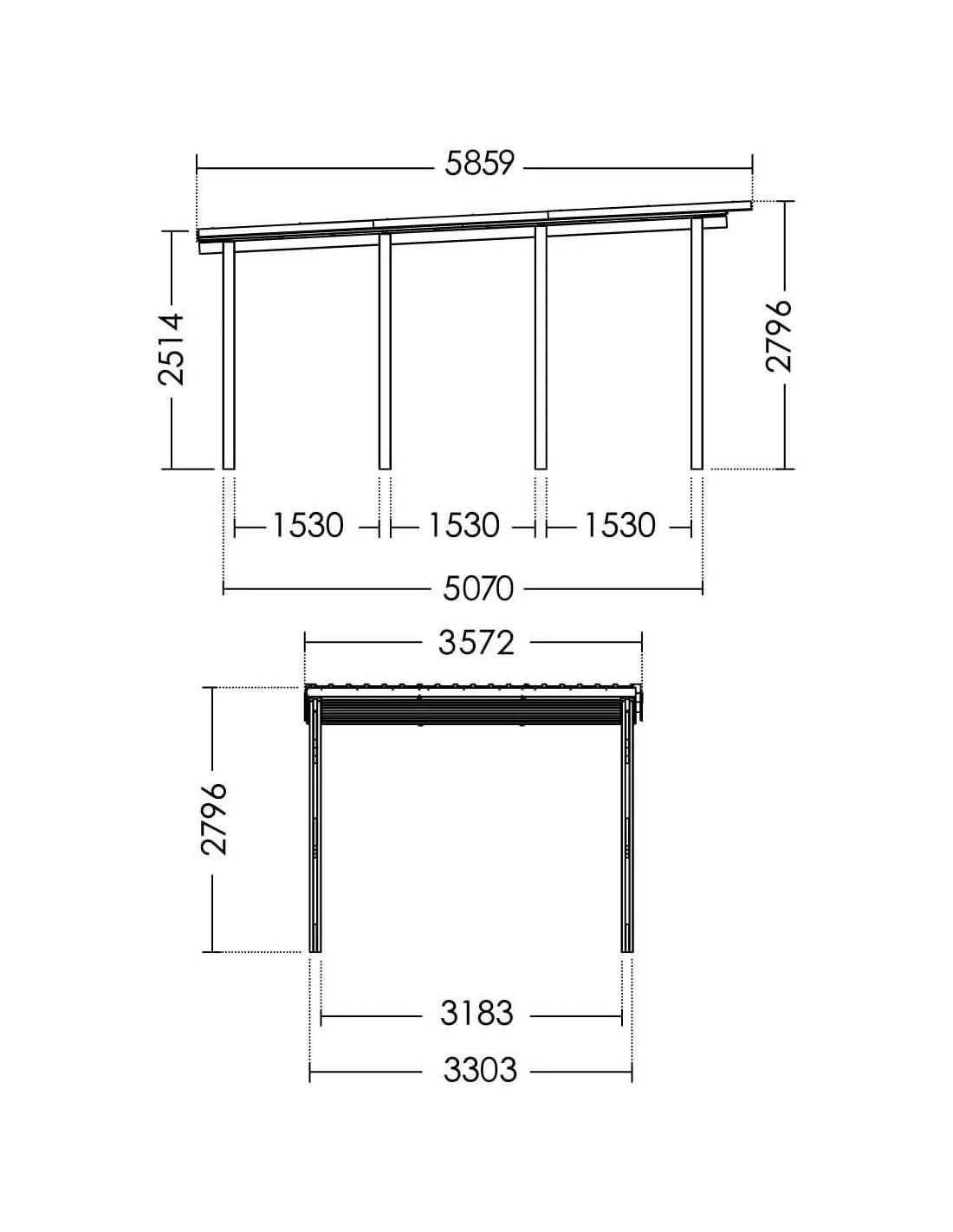 Carport CESAR Traité Autoclave De 19.6 M² 9 Carport CESAR Traité Autoclave De 19.6 M² – Image 7