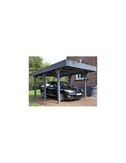 Carport LOUISON Traité Autoclave Teinté Anthracite De 15.8 M²