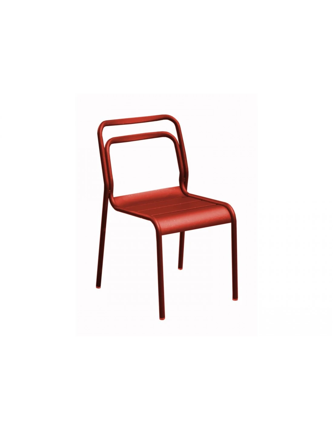 Chaise De Jardin EOS Empilable En Aluminium - Rouge 3 Chaise De Jardin EOS Empilable En Aluminium - Rouge