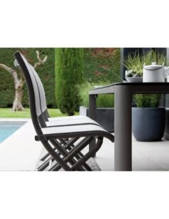 Chaise Pliante Élégance - Aluminium Grey - Grey / BB -Biohors Boutique chaise pliante elegance aluminium grey 4