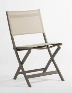Biohors Boutique -Biohors Boutique chaise pliante joe stern taupe textilene creme
