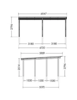 Carport En Bois Double CESAR Traité Autoclave De 38 M² -Biohors Boutique double carport cesar traite autoclave de 401 m 2