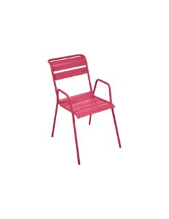 Fauteuil De Jardin Bridge Monceau Empilable Métal - Rose Praline