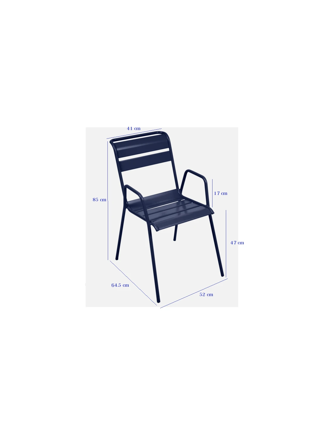 Fauteuil De Jardin Bridge Monceau Empilable Métal - Citron Givré 4 Fauteuil De Jardin Bridge Monceau Empilable Métal - Citron Givré – Image 2