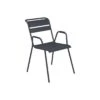 Fauteuil De Jardin Monceau XL Empilable Métal - Carbone 1 Fauteuil De Jardin Monceau XL Empilable Métal - Carbone -Biohors Boutique fauteuil de jardin monceau xl empilable metal