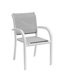 Fauteuil De Jardin Piazza - Aluminium Blanc - Galet / Blanc -Biohors Boutique fauteuil de jardin piazza aluminium blanc galet blanc 1