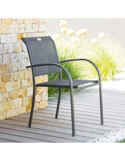 Fauteuil De Jardin Piazza Empilable - Aluminium Graphite - Graphite / Anthracite 8 Fauteuil De Jardin Piazza Empilable - Aluminium Graphite - Graphite / Anthracite -Biohors Boutique fauteuil de jardin piazza empilable aluminium graphite graphite anthracite 2