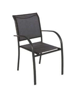 Fauteuil De Jardin Piazza Empilable - Aluminium Graphite - Graphite / Anthracite