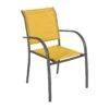 Fauteuil De Jardin Piazza Empilable - Aluminium Graphite - Graphite / Moutarde 2 Fauteuil De Jardin Piazza Empilable - Aluminium Graphite - Graphite / Moutarde -Biohors Boutique fauteuil de jardin piazza empilable aluminium graphite graphite moutarde