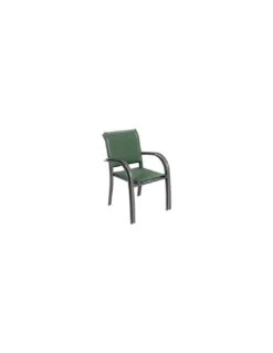 Fauteuil De Jardin Piazza Empilable - Aluminium Graphite - Graphite / Olive -Biohors Boutique fauteuil de jardin piazza empilable aluminium graphite graphite olive 1