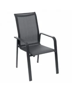 Fauteuil Dossier Haut Empilable Essentia - Aluminium Graphite -Biohors Boutique fauteuil dossier haut empilable essentia aluminium graphite 1