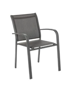 Fauteuil Empilable Essentia - Aluminium Graphite Anthracite