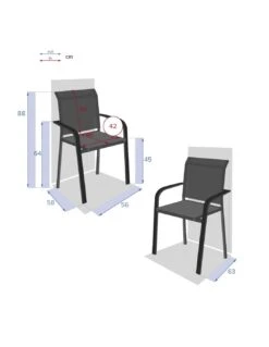 Fauteuil Empilable Essentia - Aluminium Graphite Anthracite -Biohors Boutique fauteuil empilable essentia aluminium graphite anthracite 3