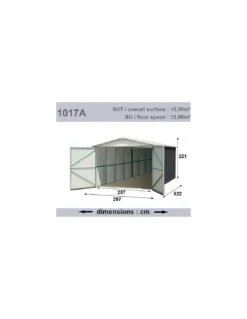 Garage Métal Anthracite 15.5 M² Acier Galvanisé -Biohors Boutique garage metal anthracite 155 m acier galvanise trigano jardin 2