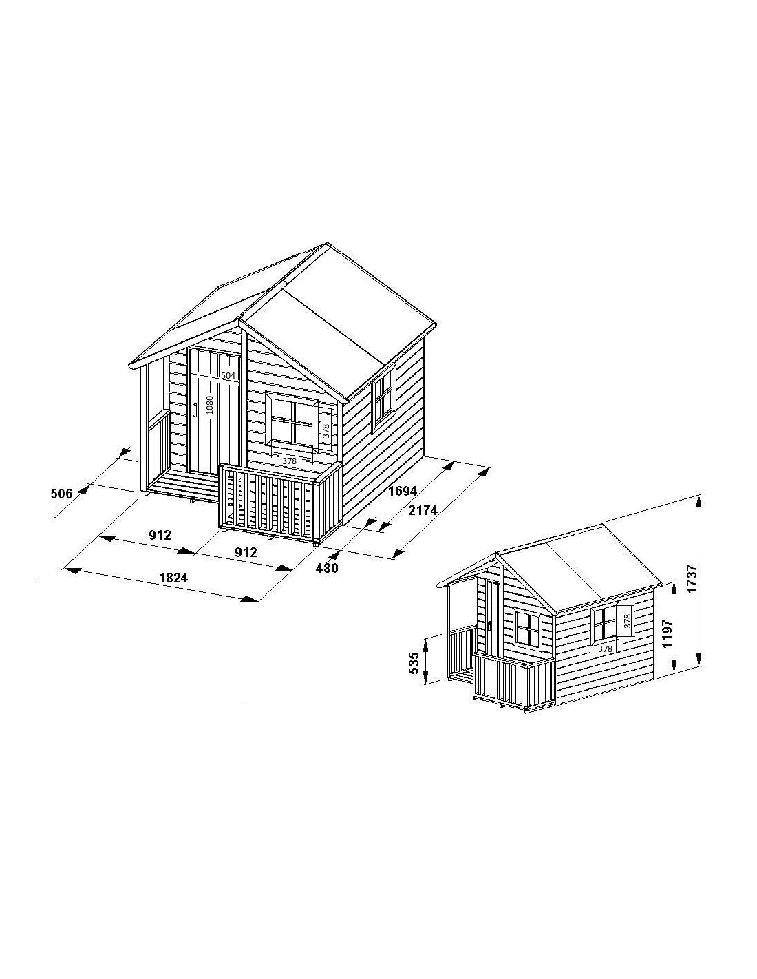 Maisonnette Loulou En Bois Avec Plancher Traité 6 Maisonnette Loulou En Bois Avec Plancher Traité – Image 4