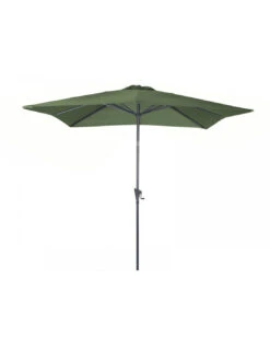 Parasol En Aluminium Droit 2,5x2,5 Inclinable à Manivelle - Kaki