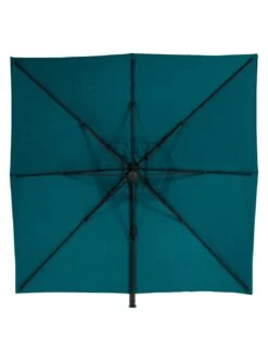 Parasol Déporté Carré Eléa 3 X 3 M - Toile Polyester 250g/m² - Bleu Canard -Biohors Boutique parasol deporte carre elea 3 x 3 m toile polyester 250gm bleu canard 2