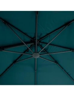 Parasol Déporté Carré Eléa 3 X 3 M - Toile Polyester 250g/m² - Bleu Canard -Biohors Boutique parasol deporte carre elea 3 x 3 m toile polyester 250gm bleu canard 3