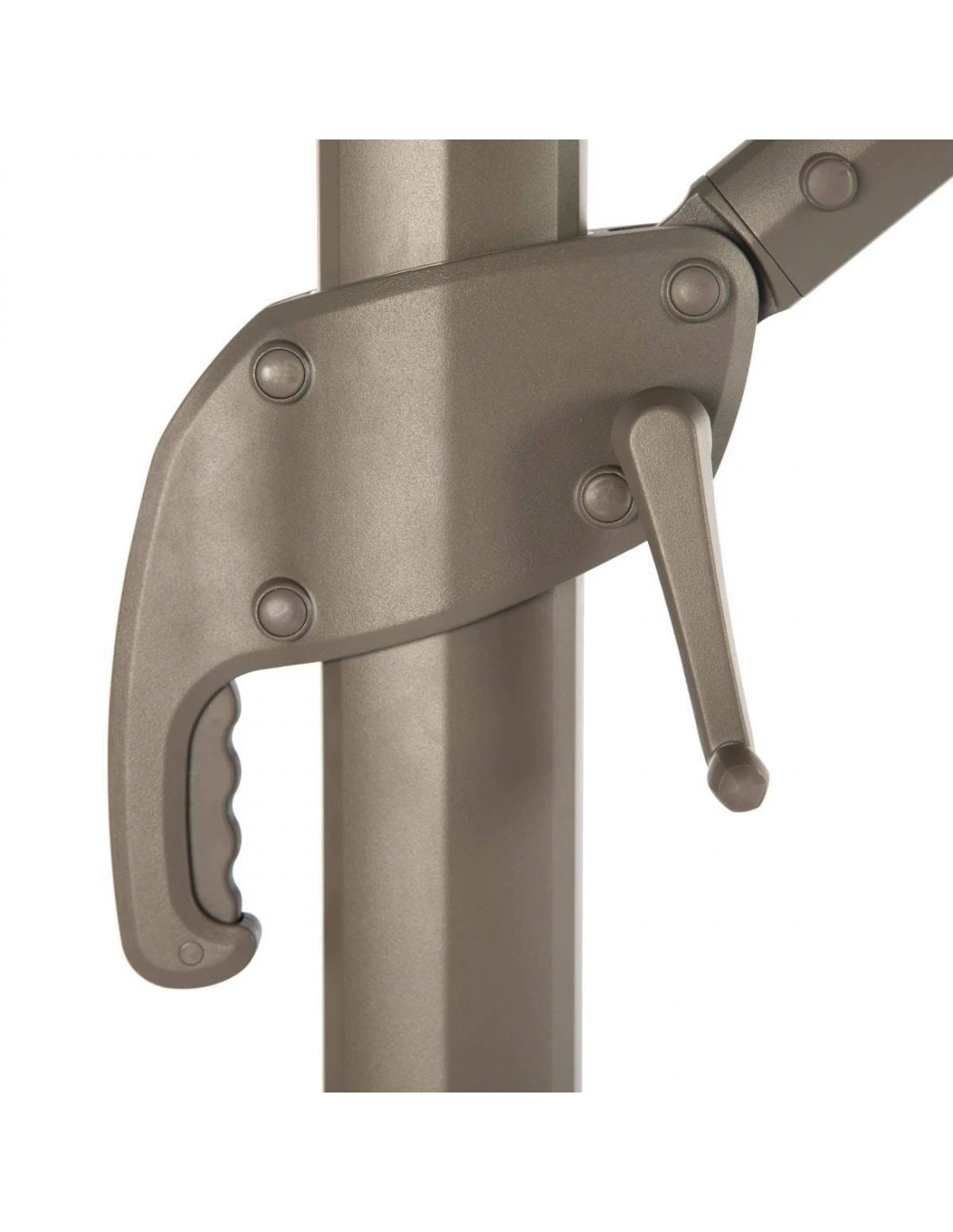 Parasol Déporté Carré Eléa 3 X 3 M - Toile Polyester 250g/m² - Noisette / Tonka 7 Parasol Déporté Carré Eléa 3 X 3 M - Toile Polyester 250g/m² - Noisette / Tonka – Image 5