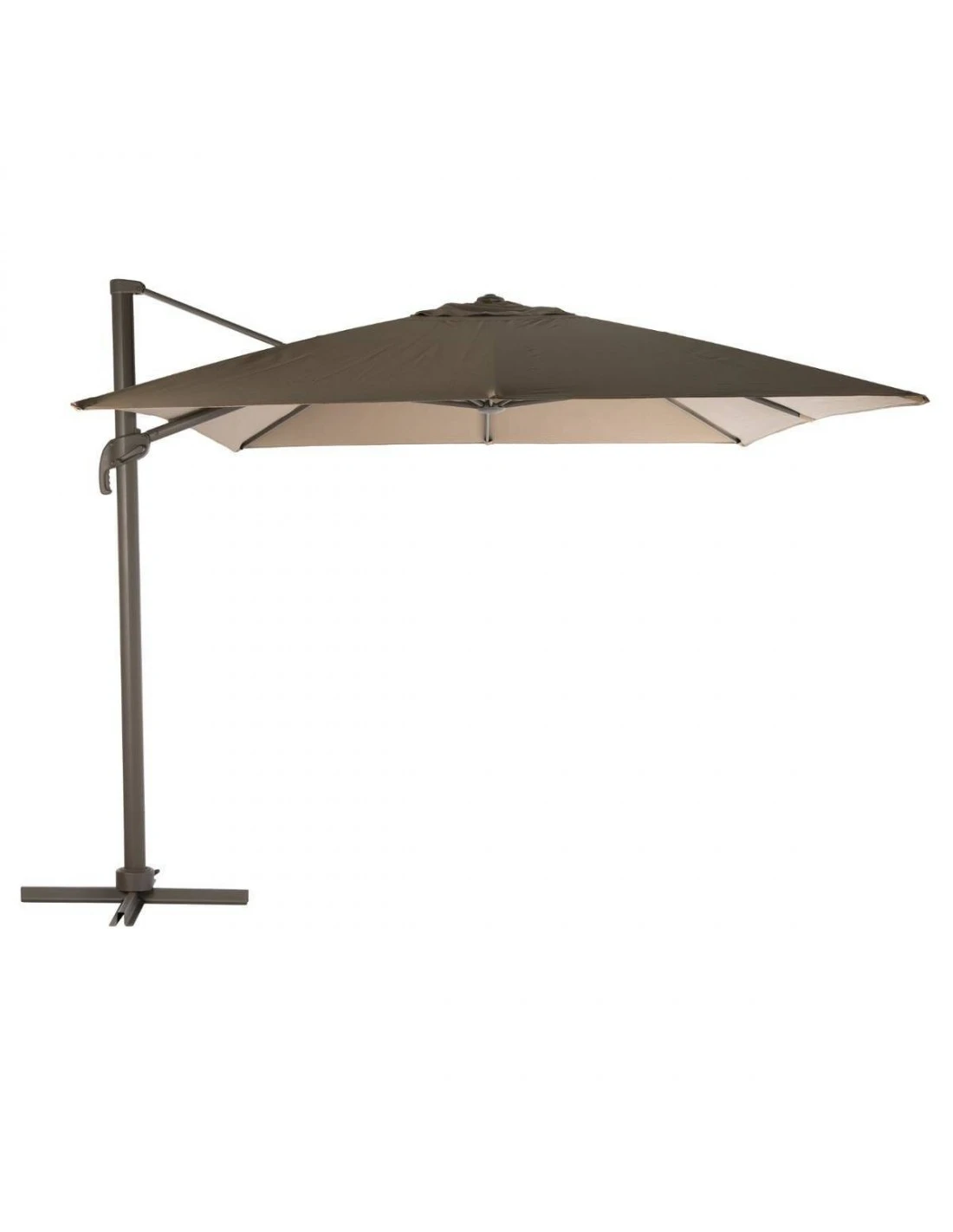 Parasol Déporté Carré Eléa 3 X 3 M - Toile Polyester 250g/m² - Noisette / Tonka 3 Parasol Déporté Carré Eléa 3 X 3 M - Toile Polyester 250g/m² - Noisette / Tonka