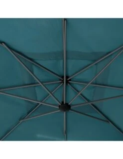 Parasol Déporté Carré Manoa 2.5x2.5 M - Acier Et Polyester - Bleu Canard -Biohors Boutique parasol deporte carre manoa 25x25 m acier et polyester bleu canard 2