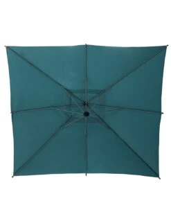 Parasol Déporté Carré Manoa 2.5x2.5 M - Acier Et Polyester - Bleu Canard -Biohors Boutique parasol deporte carre manoa 25x25 m acier et polyester bleu canard 3