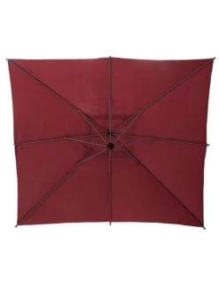Parasol Déporté Carré Manoa 2.5x2.5 M - Acier Et Polyester - Bordeaux -Biohors Boutique parasol deporte carre manoa 25x25 m acier et polyester bordeaux 3