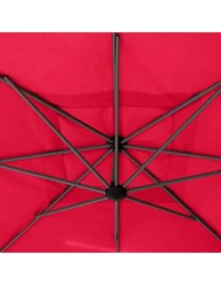 Parasol Déporté Carré Manoa 2.5x2.5 M - Acier Et Polyester - Bordeaux -Biohors Boutique parasol deporte carre manoa 25x25 m acier et polyester bordeaux 5