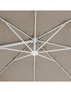 Parasol Déporté Eléa 4,2 X 3 M Hexagonal - Aluminium Et Toile Oléfine - Noisette -Biohors Boutique parasol deporte elea 42 x 3 m hexagonal aluminium et toile olefine noisette 2