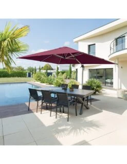 Parasol Déporté Équador 3x4 M - Bordeaux