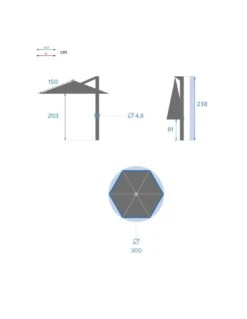 Parasol Déporté Janeiro Rond Ø3m - Aluminium Et Polyester 18 Parasol Déporté Janeiro Rond Ø3m - Aluminium Et Polyester -Biohors Boutique parasol deporte janeiro rond o3m aluminium et polyester 7