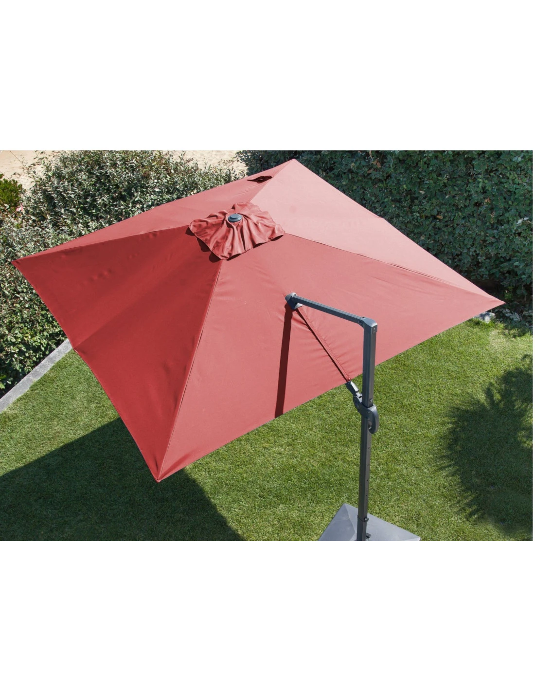Parasol Déporté NH20 3x3 M En Aluminium Orientable, Inclinable Et Rotatif - Paprika 4 Parasol Déporté NH20 3x3 M En Aluminium Orientable, Inclinable Et Rotatif - Paprika – Image 2
