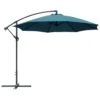 Parasol Déporté Ø 300 Cm En Aluminium Et Toile Polyester - Bleu