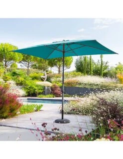 Parasol Droit Loompa Rectangulaire 2 X 3 M à Manivelle - Taupe -Biohors Boutique parasol droit loompa rectangulaire 2 x 3 m a manivelle 13