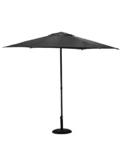 Parasol Droit Rond Soya Ø2.7m - Acier Et Polyester - Ardoise