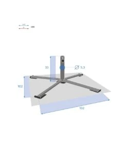 Pied De Parasol Pliant - L.102 X P.102 X H.30 Cm -Biohors Boutique pied de parasol pliant l102 x p102 x h30 cm 4