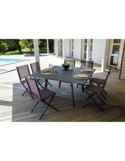 Table De Jardin Barcelona Carrée Extensible L.100/145 X P.145 Cm -Biohors Boutique table de jardin barcelona carree extensible l100145 x p145 cm 3