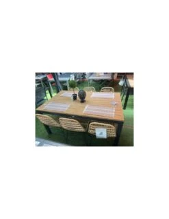 Table De Jardin COME 160/240 X 100 Cm -- Graphite / Oak -Biohors Boutique table de jardin come 160240 x 100 cm graphite oak graphite oak 3