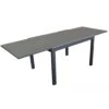 Table De Jardin Elise Extensible - 8 à 12 Places - Aluminium Et Verre - Graphite / Gris