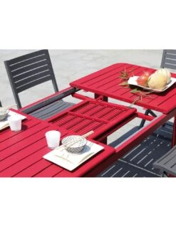 Table De Jardin Eos Extensible 130/180 Cm En Aluminium - Rouge 11 Table De Jardin Eos Extensible 130/180 Cm En Aluminium - Rouge -Biohors Boutique table de jardin eos extensible 130180 cm aluminium 4