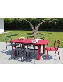Table De Jardin Eos Extensible 130/180 Cm En Aluminium - Rouge 13 Table De Jardin Eos Extensible 130/180 Cm En Aluminium - Rouge -Biohors Boutique table de jardin eos extensible 130180 cm aluminium 6