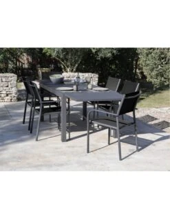 Table De Jardin Extensible Alice - Aluminium Graphite - 140 / 240 -Biohors Boutique table de jardin extensible alice aluminium graphite 140 240 1