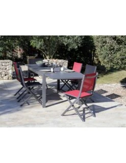Table De Jardin Extensible Alice - Aluminium Graphite - 140 / 240 -Biohors Boutique table de jardin extensible alice aluminium graphite 140 240 3