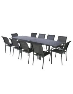 Table De Jardin Piazza Extensible 10 Places - Aluminium Graphite 12 Table De Jardin Piazza Extensible 10 Places - Aluminium Graphite -Biohors Boutique table de jardin piazza extensible 10 places aluminium 2